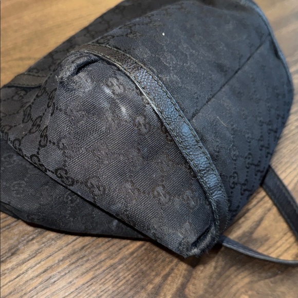 Gucci GG Canvas Web Hobo, Black 

GREAT Used Condition
Some wear,bottom & inside - Picture 4 of 10